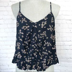ABOUND Navy and Pink Floral Loose Flowy Cami